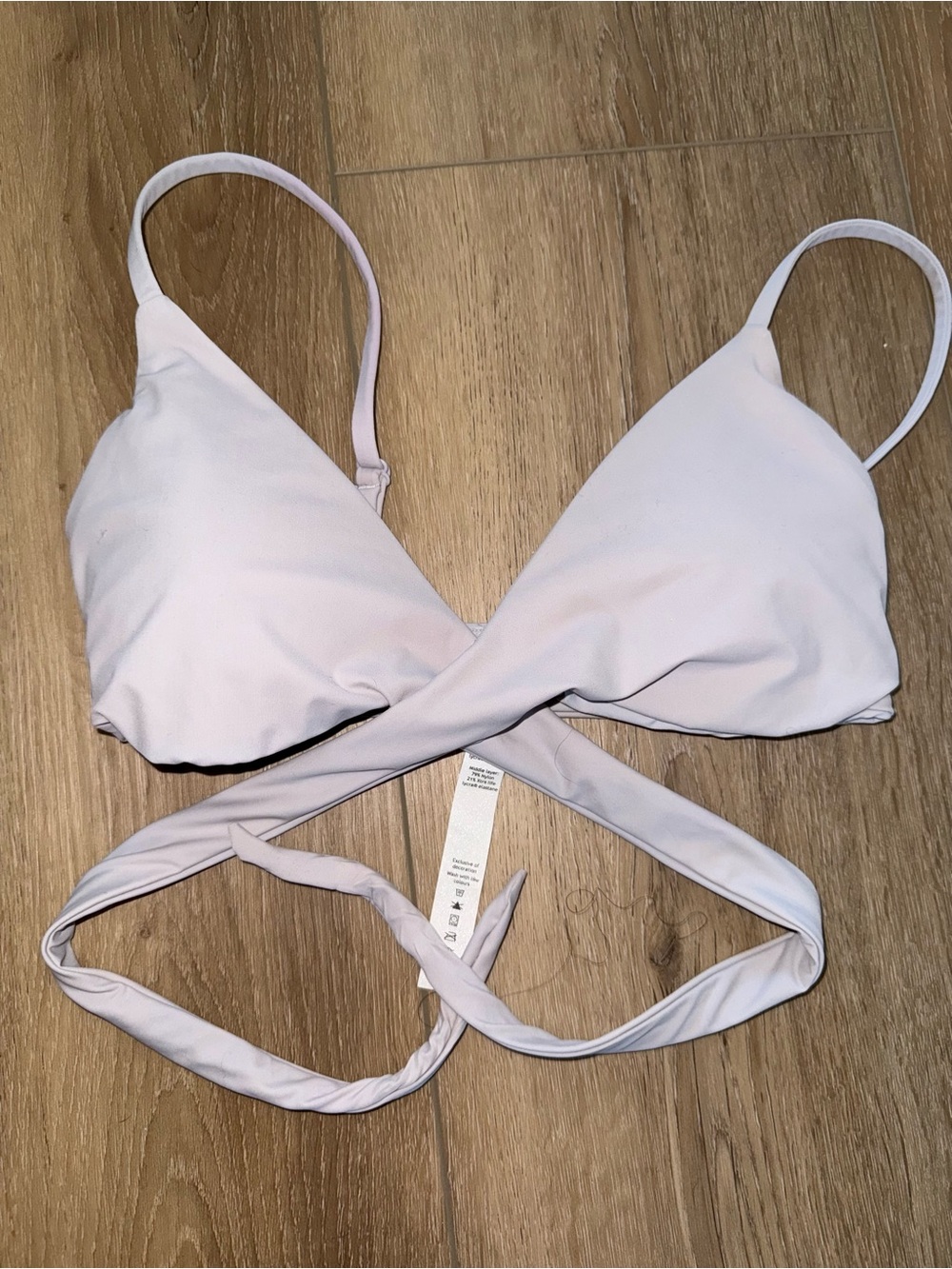 Lululemon Silver Lilac Purple Tied to Tide Bikini Swimsuit Swim Top size 2